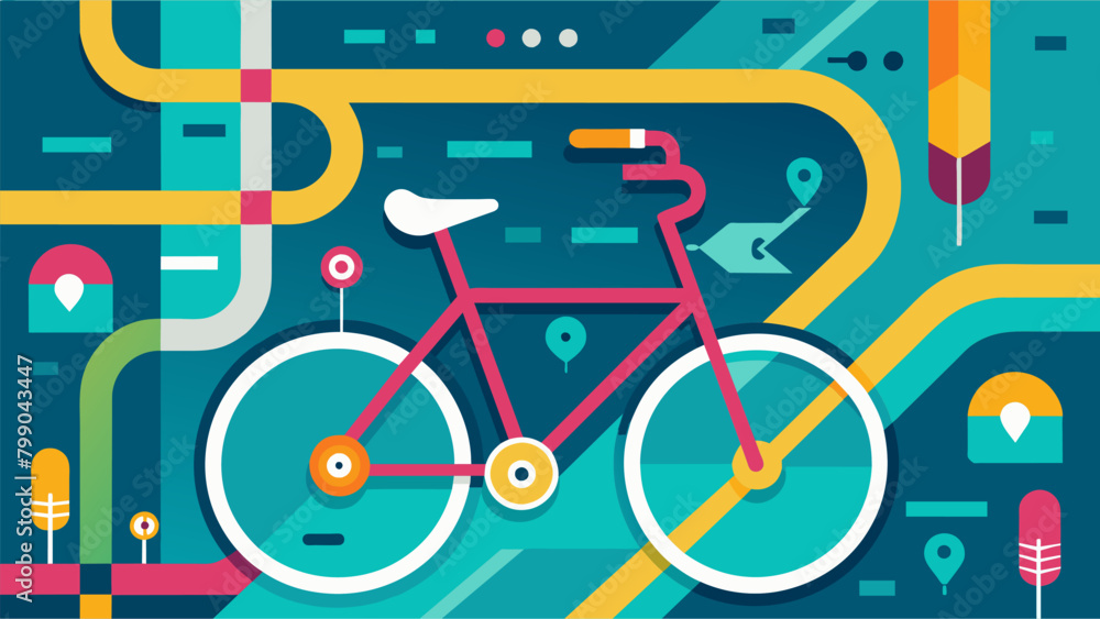 Colorful and informative bike maps available for free at city hall and other public buildings offering routes and tips for cycling in the city.