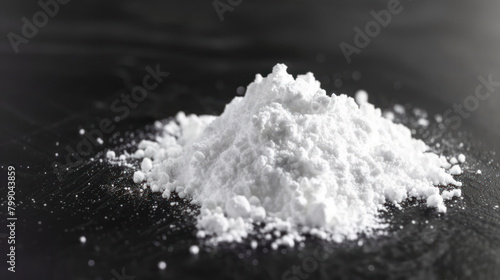 Pile of pure amphetamine, speed on black surface