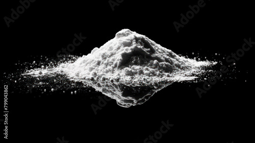 Pile of pure amphetamine, speed on black surface © Kondor83