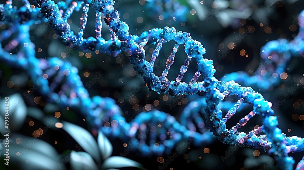 🧬 3D illustration of DNA double helix. 🧬 3D illustration of DNA double helix.