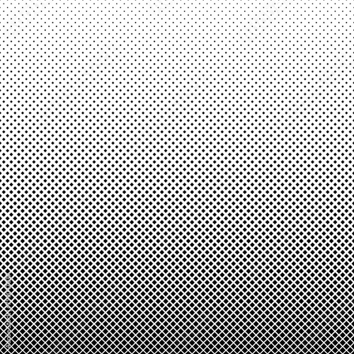 Repeating geometrical diagonal square pattern background - monochrome abstract vector graphic with squares