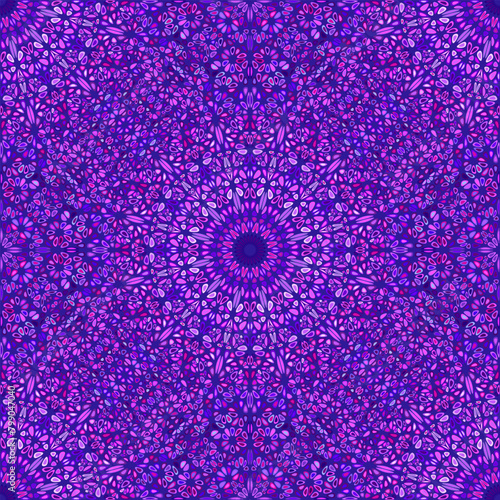 Geometrical abstract mandala garden pattern - seamless floral vector background graphic design