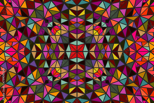 Geometrical polygonal pattern web background - circular abstract vector illustration