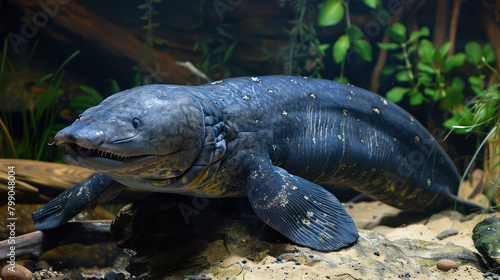 Fish Laying Down in Water