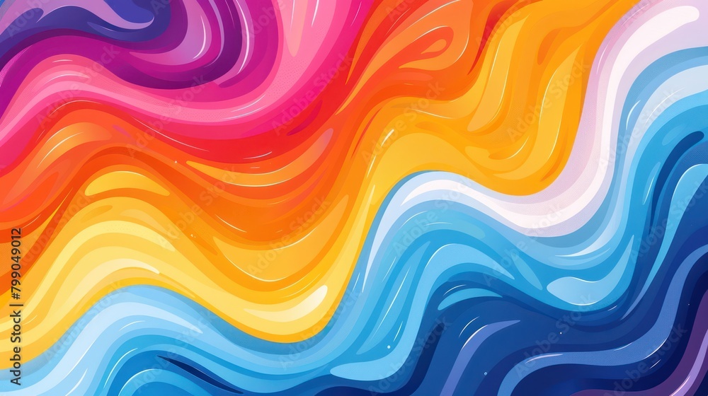 Colorful Background With Wavy Lines Colorful Background With Wavy Lines