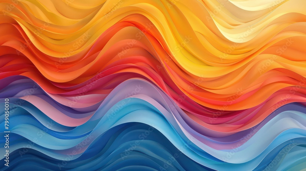 Obraz premium Vibrant Abstract Background With Wavy Lines