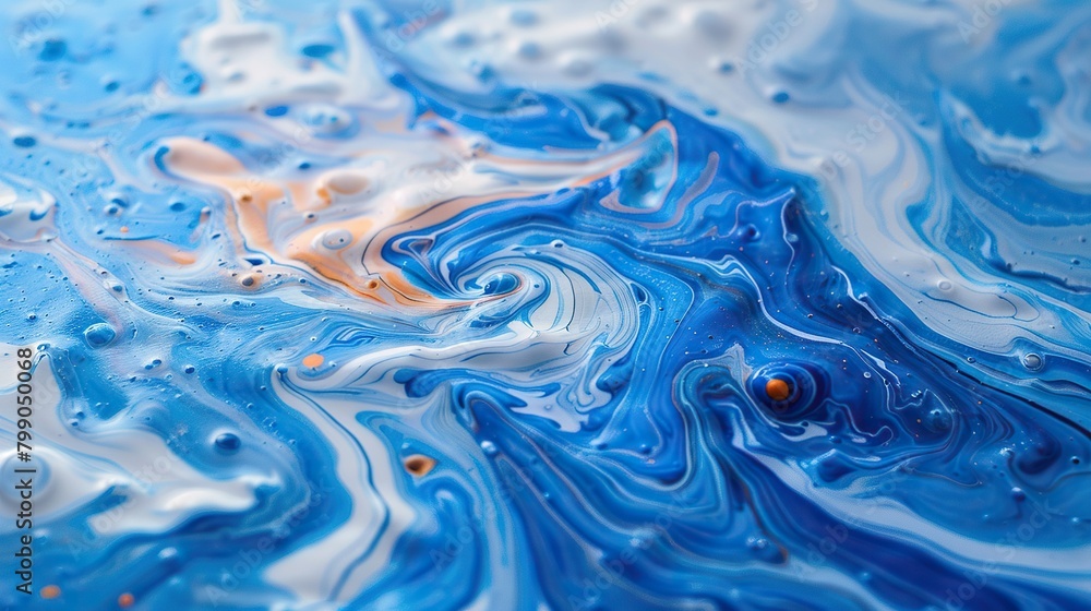Blue and white abstract painting. Blue and white abstract painting.