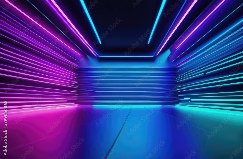 Abstract neon background. Neon beams place for text.