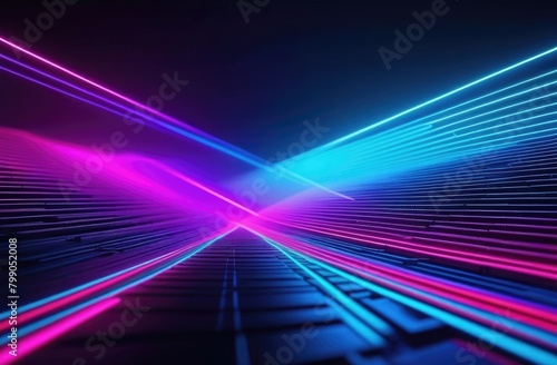 Abstract neon background. Neon beams place for text 