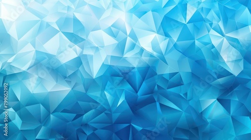 Blue Abstract Background With Triangles