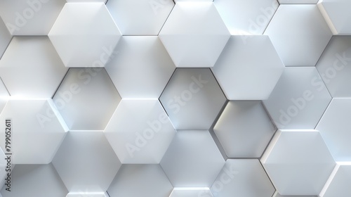 White Hexagonal Background Filled With Hexagons