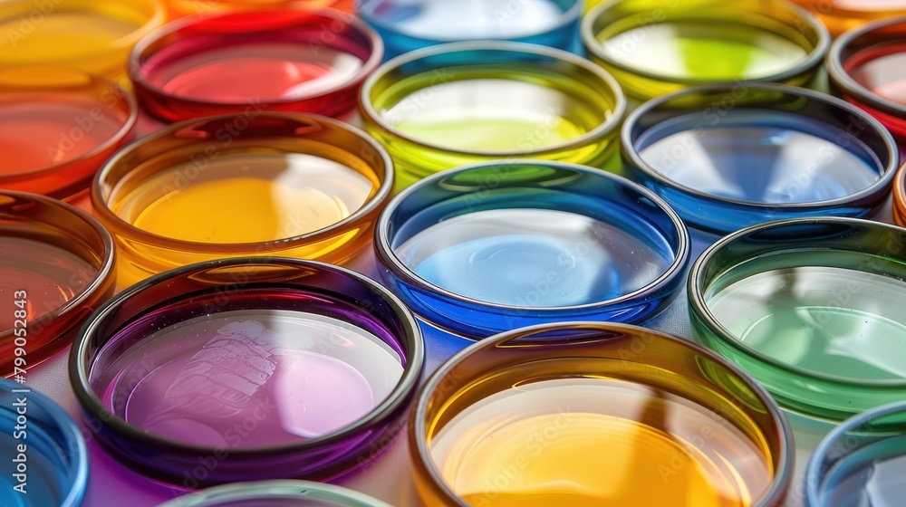 Close Up of Many Different Colored Paints Close Up of Many Different Colored Paints