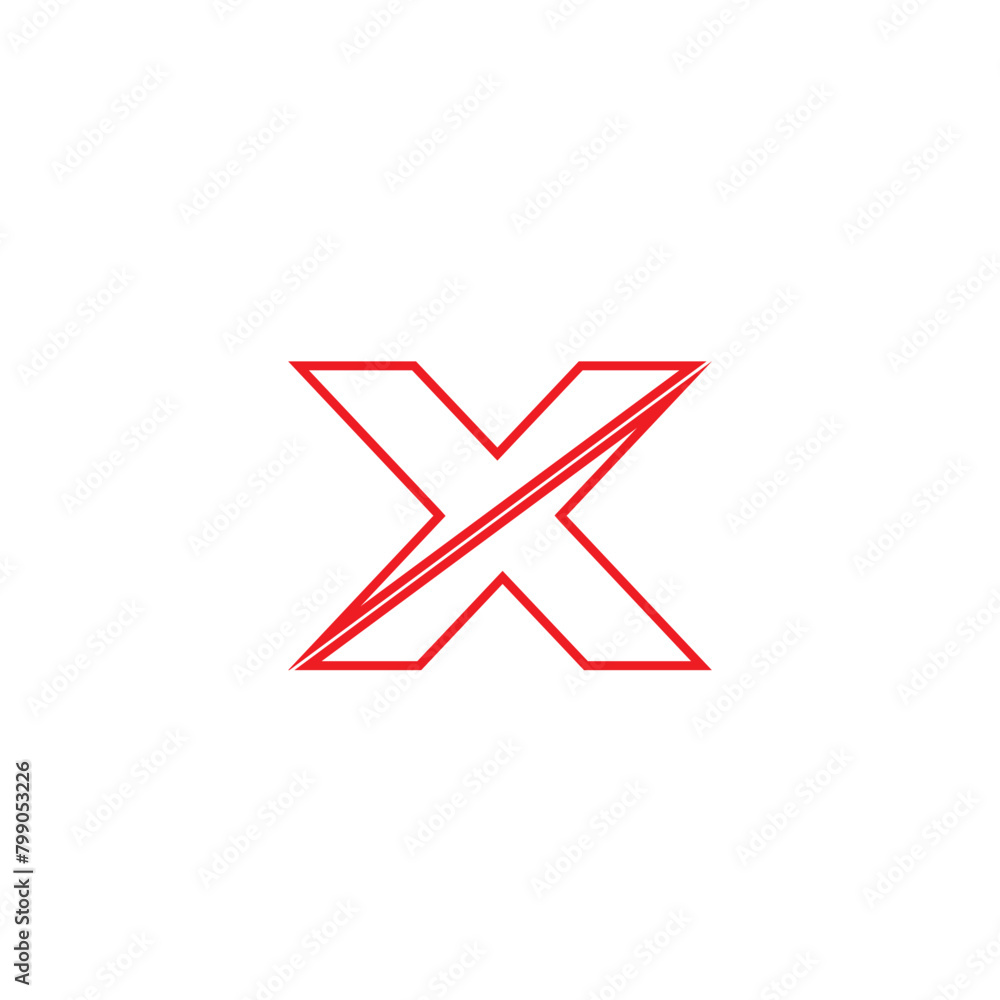 X logo vector icon illustration X logo vector icon illustration