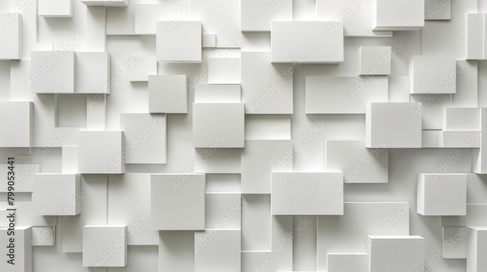 White Wall With Squares and Rectangles White Wall With Squares and Rectangles
