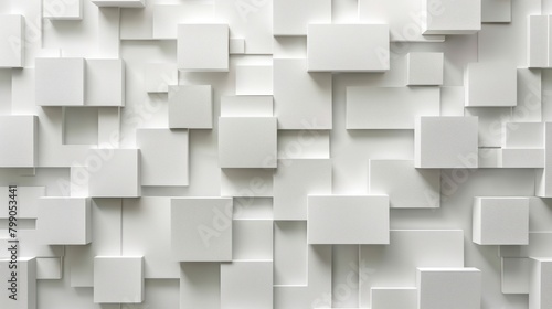 White Wall With Squares and Rectangles