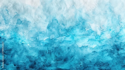 Blue watercolor texture background. Abstract painted background.
