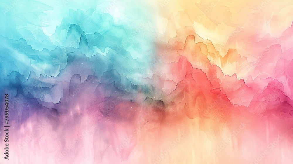 Abstract watercolor painting with vibrant colors and a smooth, flowing texture.