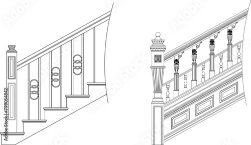 Detailed vector sketch illustration of traditional ethnic classic vintage old rosette ornament 