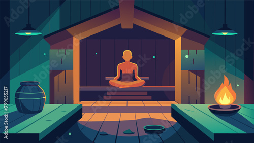 The dim lighting and tranquil ambiance of the sauna made it the ideal space to wind down after an energizing yoga class promoting a sense of balance.