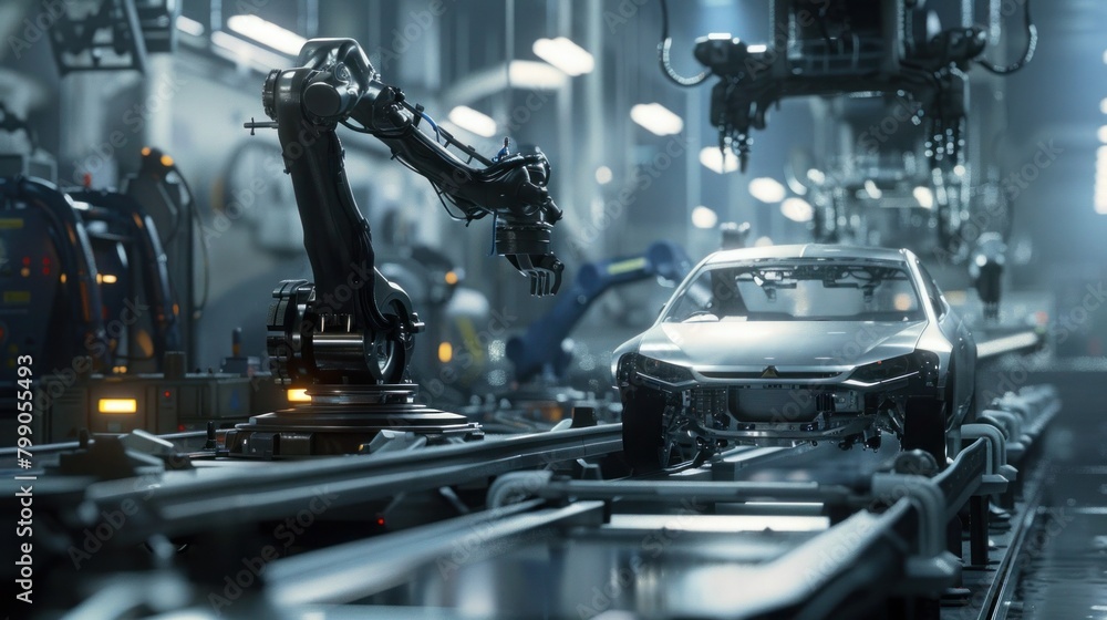 robot arms Factory car Manufacturing
