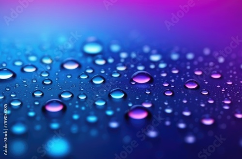 Water drops background  neon  aesthetic  minimalism. Droplets of water copyspace 