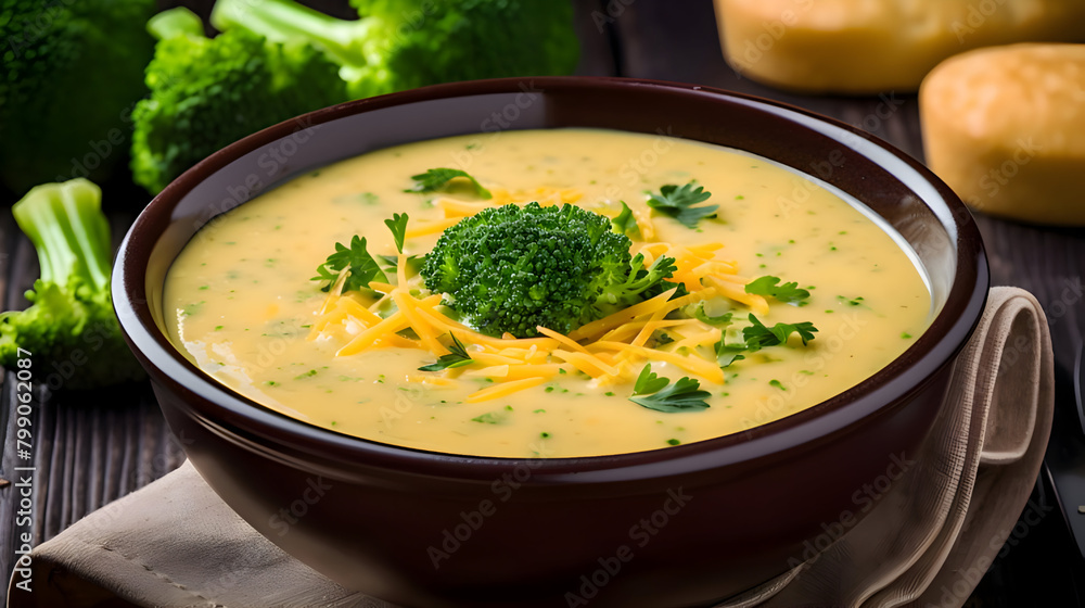 broccoli soup in a bowl