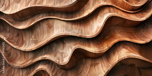 Detailed Organic Brown Wave Texture Art