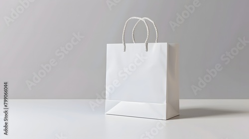 Tote Bag canvas Fabric Cloth shopping Sack Mock up blank template isolated on light gray background.3D rendering.