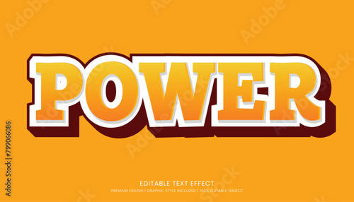 power text effect template editable design for business logo and brand
