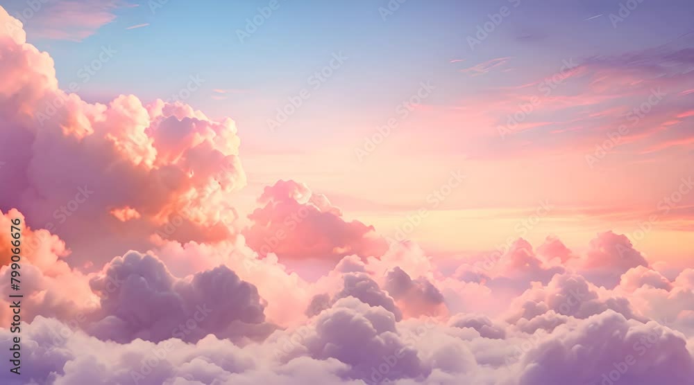 Sky with clouds at colorful twilight, sunlight, heaven, pastel colors, sky background, cirrus clouds Sky with clouds at colorful twilight, sunlight, heaven, pastel colors, sky background, cirrus clouds
