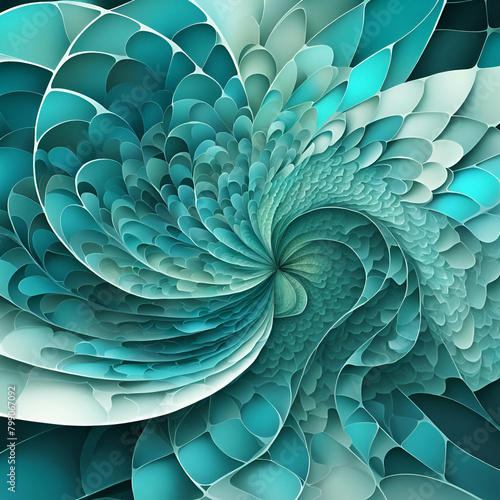 teal abstract fractal background photo