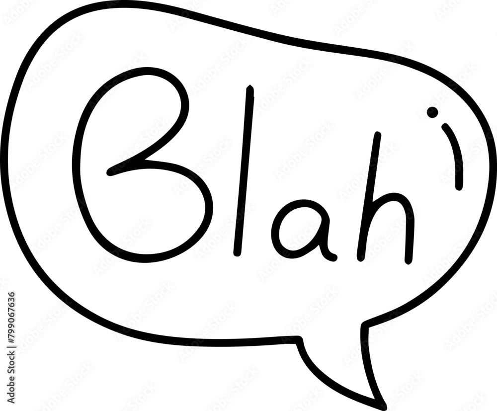 blah speech bubble line outline blah speech bubble line outline
