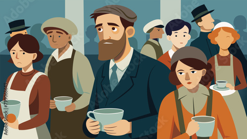 Great Depression Soup Kitchen Serve meals and interact with actors portraying individuals affected by the Great Depression while learning about the. Vector illustration