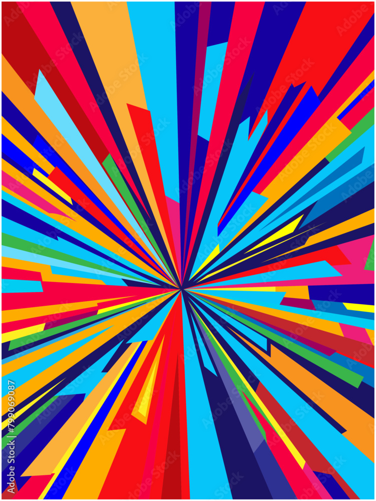 Abstract dynamic colorful rays starburst radiant background texture design template. Abstract dynamic colorful rays starburst radiant background texture design template.