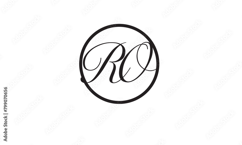 RO, OR, O, R Abstract Letters Logo Monogram RO, OR, O, R Abstract Letters Logo Monogram