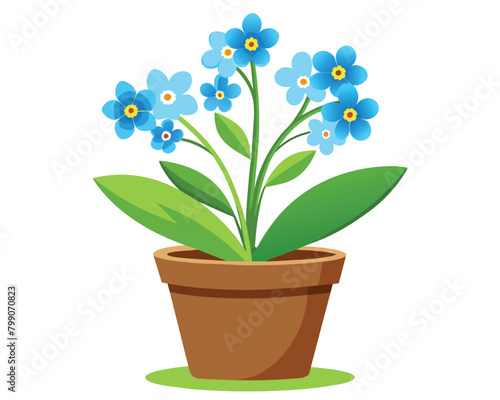 Flower in a pot vector