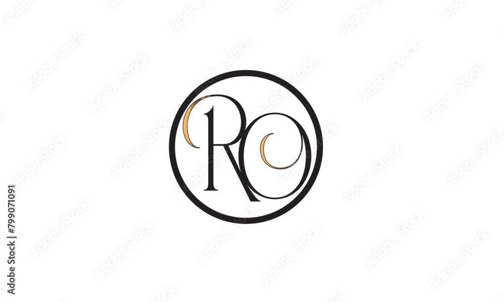 RO, OR, O, R Abstract Letters Logo Monogram RO, OR, O, R Abstract Letters Logo Monogram