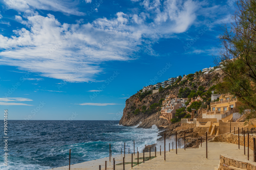 Fototapeta premium Port Andratx landscape with houses on Mallorca island