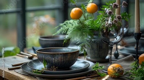 Organic Elegance: Moody Tablescape with Delicate Balance