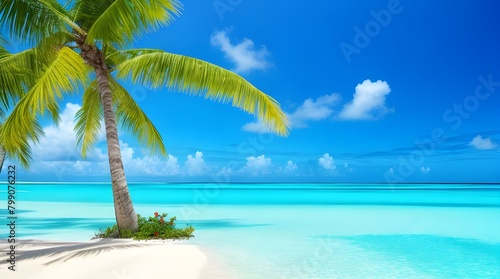 Waves on the beach create a stunning summertime scene with the mountain in the background