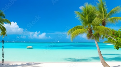 Waves on the beach create a stunning summertime scene with the mountain in the background