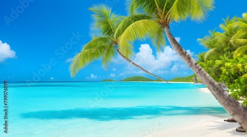 Waves on the beach create a stunning summertime scene with the mountain in the background