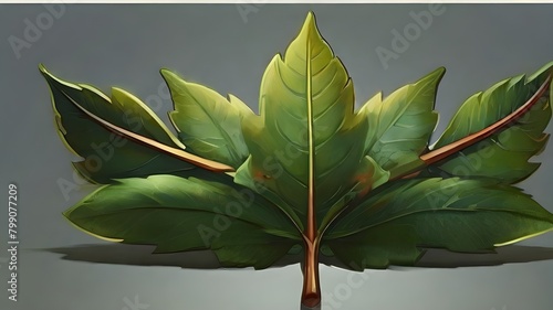 lotus in the gardengreen leaf emblem photo