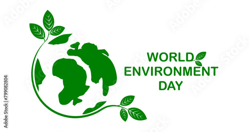 world environment day and the green world of environmentally friendly cities Help save the world concept The concept of protecting the world's environment Vector illustration
