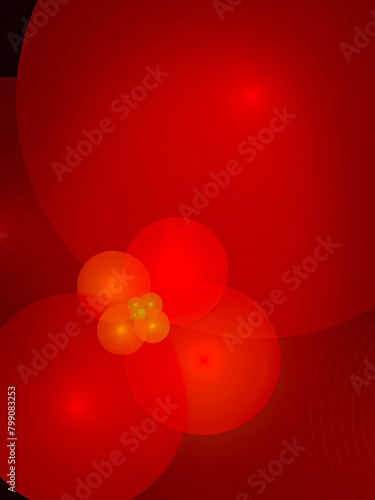 Fractal Bubble Display: Artistic Plant Leaves, Waves, and Sinuous Shapes for Creative Advertising Designs