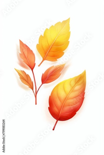 Thanksgiving leaves watercolor, colorful Thanksgiving leaves watercolor