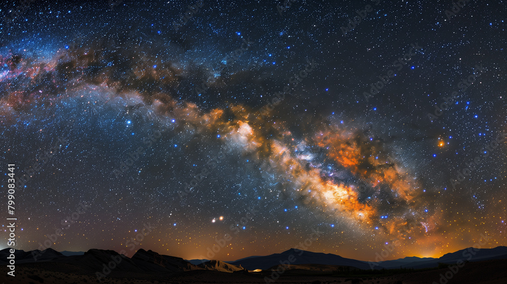 Deep space universe galaxy milky way night sky filled with stars.