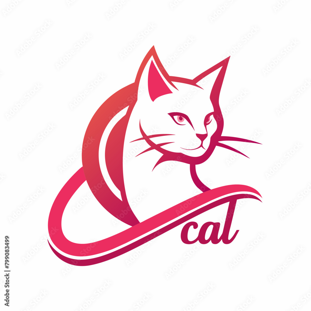 Obraz premium Cat logo vector (56)