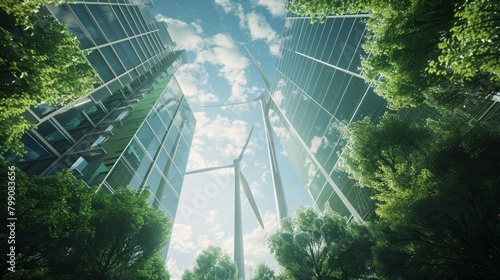 A corporate report highlighting ESG (Environmental, Social, Governance) metrics within the green energy sector, showcasing sustainable business practices in the renewable energy industry.