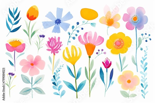 watercolor flowers  vibrant watercolor flowers